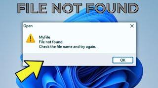 How To Fix File Not Found Check The Filename And Try Again