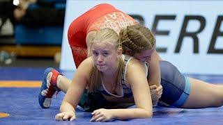 U17 Margarita Kirilova (LAT) vs Kristella Kuuseste (EST) 73kg. Womens girls youth wrestling.