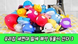 한국어ㅣ우리집 세면대 밑에 해양 동물이 산다 3, 해양동물 이름 외우기, 컬렉타ㅣ꼬꼬스토이