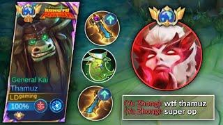 REASON WHY YU ZHONG USERS HATE MY THAMUZ | THAMUZ BEST BUILD TO DOMINATE STRONG META FIGHTERS | MLBB