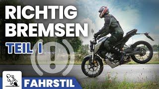 Fahrtechnik richtig Bremsen Part I - Bremsvorgang mit dem Motorrad