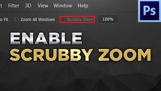 How To Enable Scrubby Zoom in Photoshop!