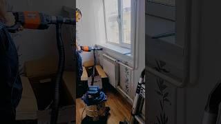 отверстие в стене без пыли и грязи / установка кондиционера Новосибирск #шортс #кондиционеры