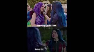 Descendants mal and Evie Happy  Mal and Evie sad 