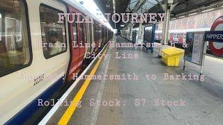 Hammersmith & City Line from Hammersmith to Barking |Full Journey