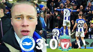 I CAN'T BELIEVE MY EYES!! | 3-0 | Brighton VS Liverpool | Match Day Vlog