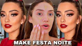 MAQUIAGEM PARA FESTAS  *MAKE FÁCIL PARA FESTAS A NOITE* TUTORIAL DE MAQUIAGEM COMPLETO