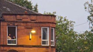 Abuse from people at Window towards a memorial parade in Govan-Pride of Govan Flute Band 20thSep2024