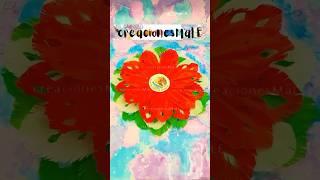 Flor tricolor para el mes patrio #shorts #short #viralvideo #diy #mespatrio