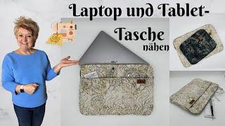 DIY Laptop-Tasche nähen - in zwei Größen! Einfache Anleitung für Anfänger