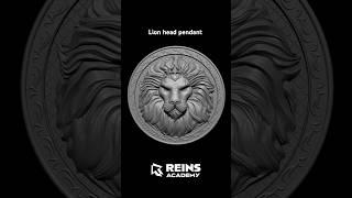 Lion head pendant Zbrush Sculpting CAD jewellery design #vishalrein #reinsacademy #3dprinting