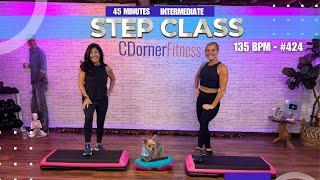 45 Min - INTERMEDIATE STEP CLASS - Step Aerobics #424 - 135 BPM