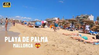 Playa de Palma Mallorca  4K Beach Walking Tour 2023