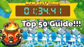 Btd6 Race “Fried Ice” in 1:34.41 Fast Top 50 Guide!!!