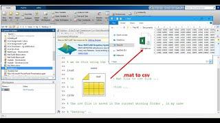 Converting MATLAB  mat extension File to CSV