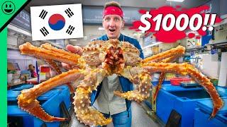 South Korea $1,000 Seafood Challenge!! Biggest Market in Korea!!