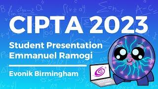 Corporate Internship Plasma Training in Alabama - Emmanuel Ramogi Student Presentation