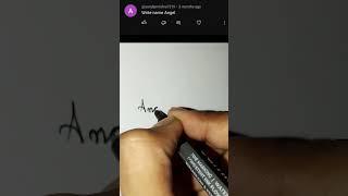 Angel name write in cursive writing#namewriting#handwriting#handwriting#shorts