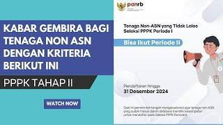  KABAR GEMBIRA DARI BKN, SELAMAT BAGI TENAGA NON ASN DENGAN KRITERIA BERIKUT