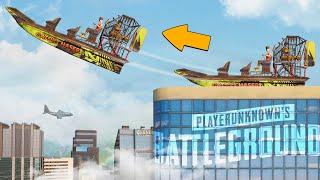 ЧТО БУДЕТ ЕСЛИ ВОЗДУШНАЯ ПОДУШКА УПАДЁТ С НЕБОСКРЁБА?! - PUBG