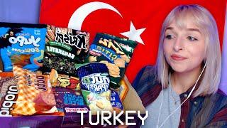 trying Turkish snacks and candy 