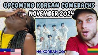 REACTION TO UPCOMING KOREAN COMEBACKS OF NOVEMBER 2024 | FIRST TIME WATCHING