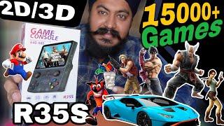 R35S HANDHELD GAME GTA TEKKEN AND RETRO 15000+ GAMES (UNBOXING)