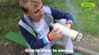 Jackass in Moldova   He smokes 100 cigarettes