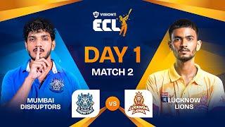 #ECL | Match 2 | Mumbai Disruptors vs Lucknow Lions | Munawar Faurqui vs Anurag Dwivedi