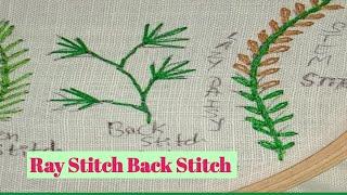 Ray Stitch | Back Stitch |hand embroidery design for beginners #112