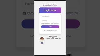 Build a Simple Login Form with HTML & CSS #html #css #loginform #webdevelopment