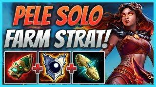 Pele Solo Farm Strat! Level 20 in 20 minutes! SMITE Conquest