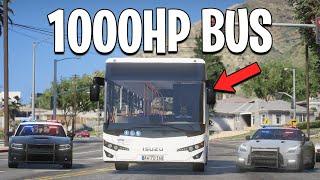 Running From Cops with 1000HP Bus in GTA 5 RP