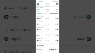 Napoli vs intermilan | stats #shorts