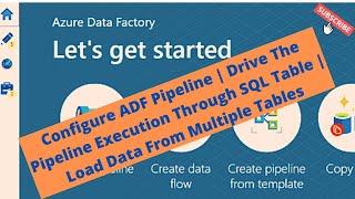 Configure Azure Data Factory Pipeline | Drive ADF Pipeline with SQL Table| Load data dynamically