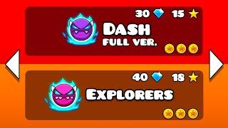 "Dash Full Version" and "Explorers" - Geometry Dash 2.2