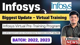 Infosys Biggest Update | Virtual Pre-Training Program | 2022-23 BATCH | Infosys Onboarding Good News