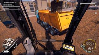 Construction Simulator  Cleaning up w JCB 220X excavator