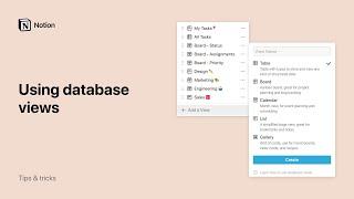 Using database views