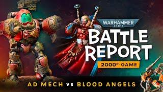 Melee vs Gun Line! Blood Angels vs Adeptus Mechanicus Warhammer 40k Battle Report