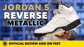 Air Jordan 5 'Black White (Reverse Metallic)' In Depth Review and On Feet!