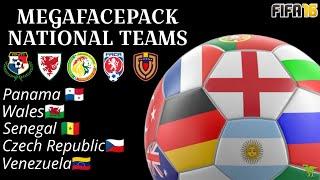 MEGAFACEPACK NT'S FOR FIFA 16 MOD | Panamá | Wales | Senegal | Czech Republic | Venezuela