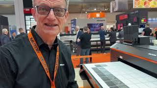 Nick Decock of Mutoh Europe introduces the new XpertJet 1462UF at FESPA 23