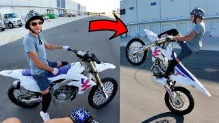 HE SHREDS NEW DIRT BIKE! ONLY BEEN RIDING 6 MONTHS..