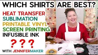 Heat Transfer vs Sublimation vs Printable HTV vs Screen Printing: Which Shirt is BEST?!?