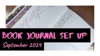 September 2024 Reading Journal/Bujo Set Up | Easy Washi & Pen Set Up | Artist's Loft Dot Grid