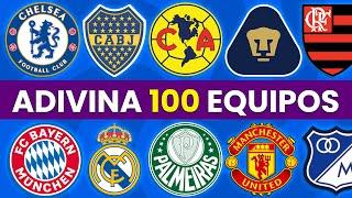 Adivina 100 CLUBES de Fútbol por el Escudo | Equipos del Mundo 