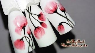 Цветы на ногтяхФлористикаПростой дизайн ногтей гель лакомNail Design Shellac