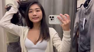 [4K] transparent try on haul |outfit for work and date with bunnybrownie