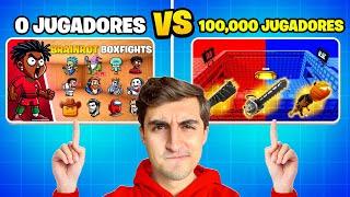 Jugué MAPAS de 0 VS 100,000 JUGADORES!